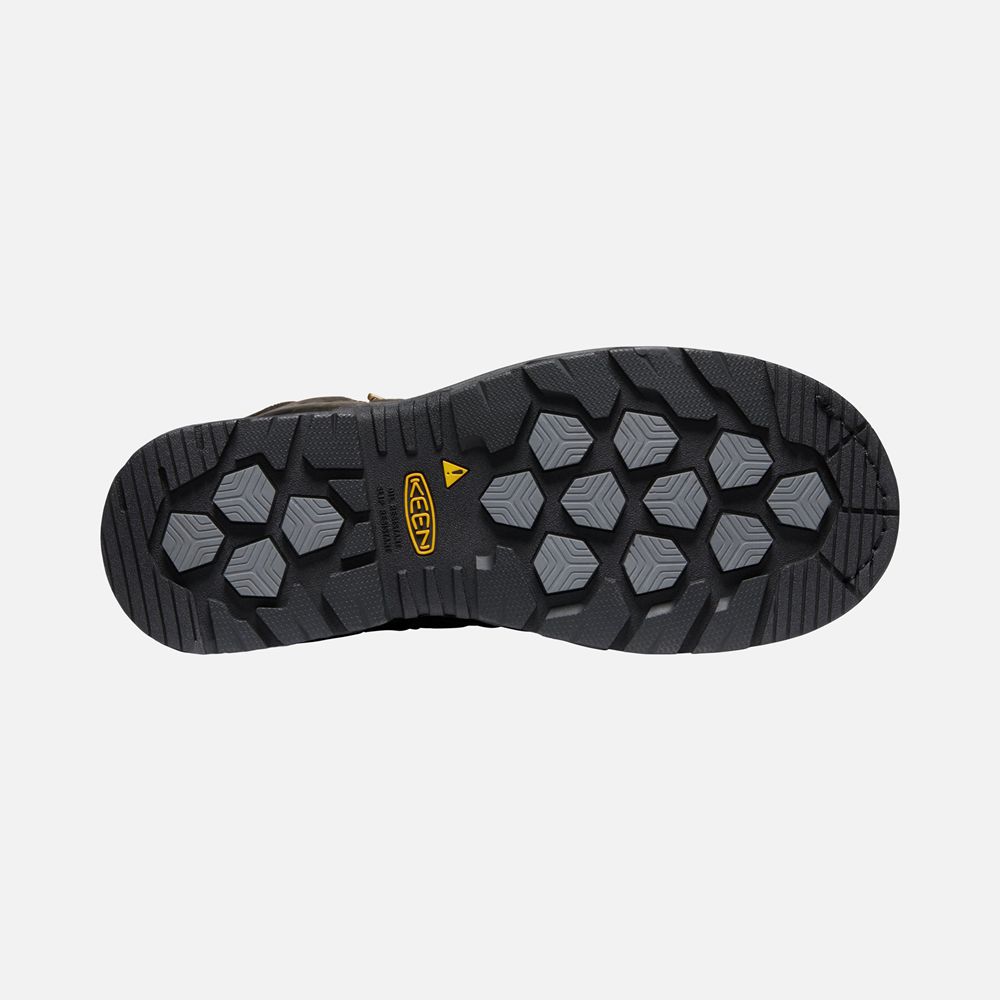 Keen Trekking Bot Erkek Siyah Kahverengi - Csa Philadelphia 6\" Internal Met Waterproof (Carbon-Fiber